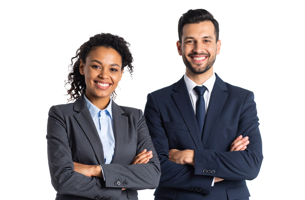 image of man and woman standing together