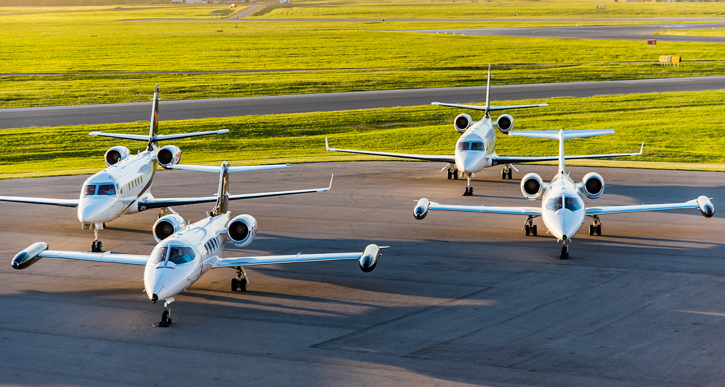gulfstream jets on runway